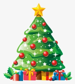 Christmas Tree With Gifts Png Clipart - Christmas Tree Presents Clip Art, Transparent Png, Transparent PNG
