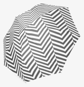 Black And White Classic Chevron Pattern Foldable Umbrella - Verzerrte Wahrnehmung, HD Png Download, Transparent PNG