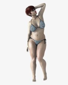 Rendered Fat Woman In Bikini Png Image - Transparent Fat Women Png, Png Download, Transparent PNG