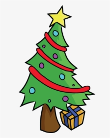 Cartoon Tree With Funny Face - Christmas Tree Png Transparent Cartoon, Png Download, Transparent PNG