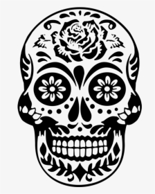 Girly Skull Png - Day Of The Dead Rose, Transparent Png, Transparent PNG