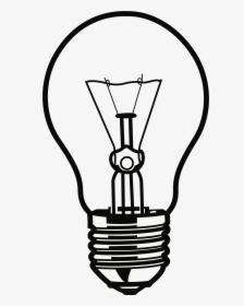 Clipart Black And White Download Onlinelabels Art Bulb - Bulb Clip Art Black And White, HD Png Download, Transparent PNG