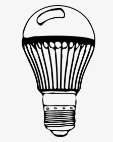 Led Bulb Clip Arts - Led Bulb Line Art, HD Png Download, Transparent PNG