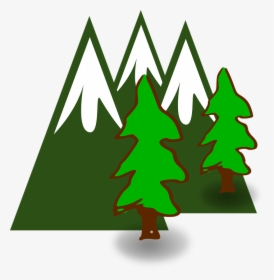 Mountains, Trees, Forest, Simple, Map, Green, Nature, HD Png Download, Transparent PNG