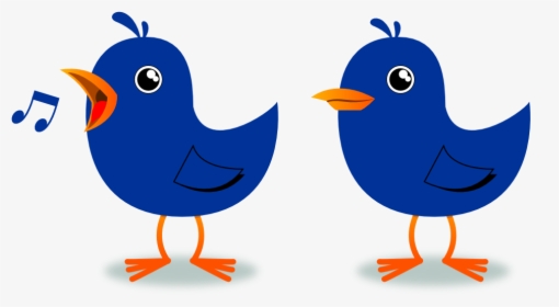 Twitter Birds Singing Musical Powder Blue Dingle Peacesymbol, HD Png Download, Transparent PNG