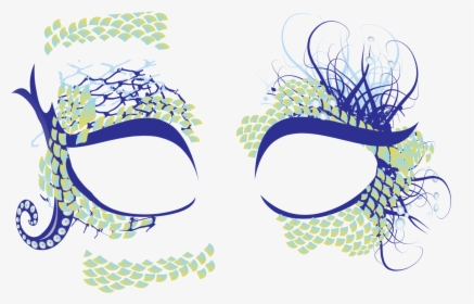 Mermaid Masquerade Mask Temporary Tattoo , Transparent, HD Png Download, Transparent PNG