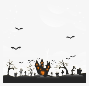 Vector Halloween Horror Ghost Castle, HD Png Download, Transparent PNG