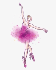 Ballet Dancer Watercolor Painting, HD Png Download, Transparent PNG