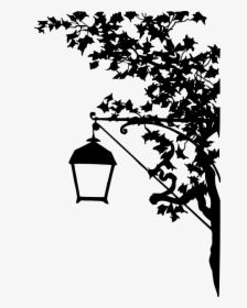 Vintage Street Lamp Silhouette, HD Png Download, Transparent PNG