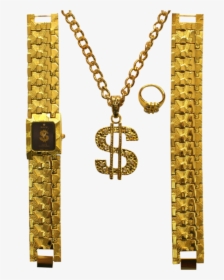 Gold Chain Gangster Clipart - Necklace, HD Png Download, Transparent PNG