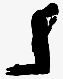 Praying Silhouettes Pinterest Stenciling And Craft - Man Kneeling In Prayer, HD Png Download, Transparent PNG