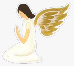 Angel Praying Print & Cut File , Transparent Cartoons - Angel Praying, HD Png Download, Transparent PNG