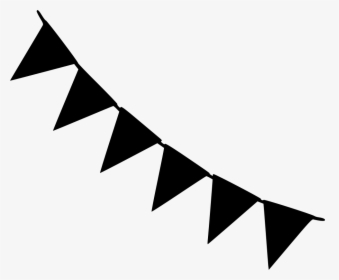 Transparent Free Triangle Banner Clipart - Party Banner Black And White Png, Png Download, Transparent PNG
