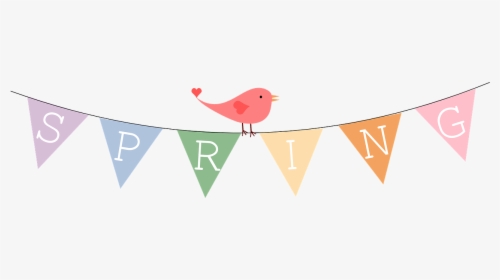 Banner Bird Triangle Free Picture - Spring Bunting Clip Art, HD Png Download, Transparent PNG