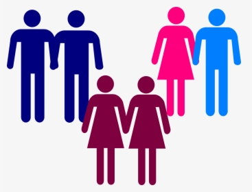 Men Women Holding Hands Clip Art - Gay And Straight Couple, HD Png Download, Transparent PNG