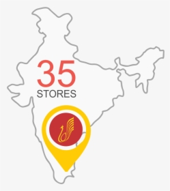 Store Locator - India Map With Kashmir Highlighted, HD Png Download, Transparent PNG
