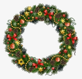 Christmas Wreath Transparent Png, Png Download, Transparent PNG