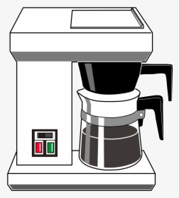 Big Image - Coffee Machine Clipart Black And White, HD Png Download, Transparent PNG