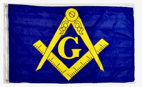 Masonic Flag Yellow Logo Blue Field 3 X 5 Ft - Freemasons Flag, HD Png Download, Transparent PNG