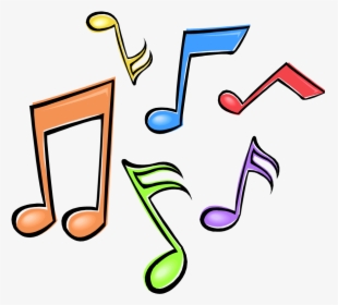 Music Clipart Clear Background - Colorful Music Note Clipart, HD Png Download, Transparent PNG