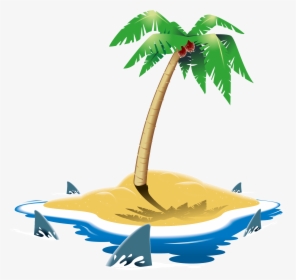 Egyptian Clipart Palm Tree - ภาพ วาด รูป เกาะ, HD Png Download, Transparent PNG