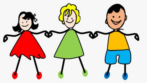 Collection Of Three - Kids Holding Hands Clipart, HD Png Download, Transparent PNG