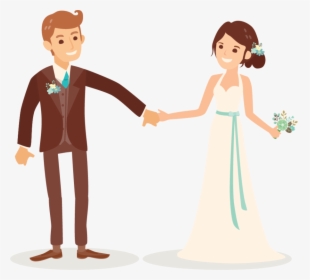 Cartoon Wedding Couple Png Clipart , Png Download - Clipart Png Wedding Clipart, Transparent Png, Transparent PNG