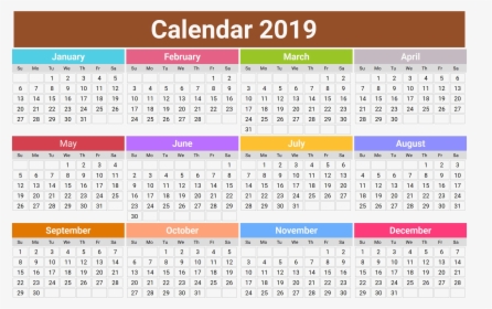 2019 Calendar Png Transparent Hd Photo - Calendar 2019 Ireland With Bank Holidays, Png Download, Transparent PNG