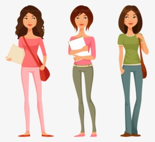 Adult Girl Cliparts - Teenage Girl Clipart, HD Png Download, Transparent PNG