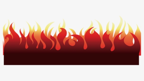 Transparent Fire Flames Clipart Black And White - Png Fire Line Cartoon, Png Download, Transparent PNG