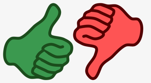 cartoon thumbs up and down