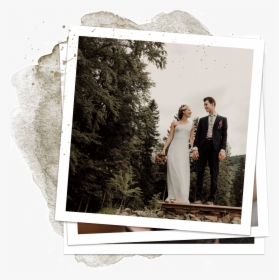 Wedding Couple Holding Hand In Forest Looking At Each - Picture Frame, HD Png Download, Transparent PNG