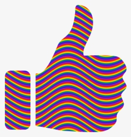 Rainbow Waves Thumbs Up Clip Arts - Rainbow Thumbs Up Png, Transparent Png, Transparent PNG