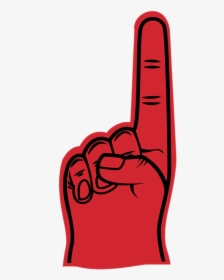 Red Foam Hand Index Up - Foam Finger Transparent, HD Png Download, Transparent PNG