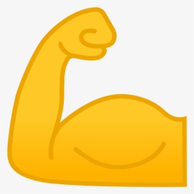 Flexed Biceps Icon - Muscle Emoji, HD Png Download, Transparent PNG