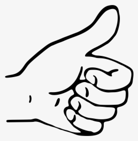 Clip Art Thumbs Up Big Image - Thumb Clipart Black And White, HD Png Download, Transparent PNG