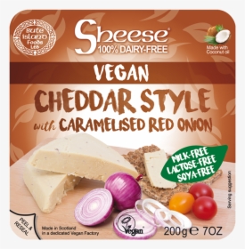 Sheese Vegan Cheddar Style With Caramelised Red Onion - Natural Foods, HD Png Download, Transparent PNG