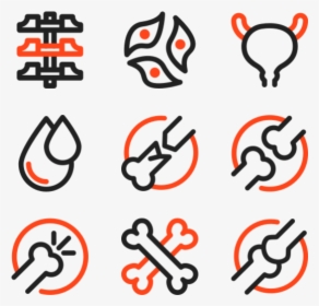 Easy Human Body Parts Icons Clipart Free Transparent, HD Png Download, Transparent PNG