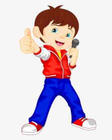 Music Clipart Thumb - Singer Boy Clipart, HD Png Download, Transparent PNG