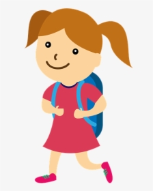 Back To School Girl, HD Png Download, Transparent PNG
