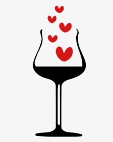 Cheers Hearts Wine Glass Standard Weight - Wine Glass Clipart, HD Png Download, Transparent PNG