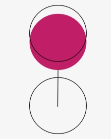 Bicchiere Di Vino Stilizzato - Circle, HD Png Download, Transparent PNG