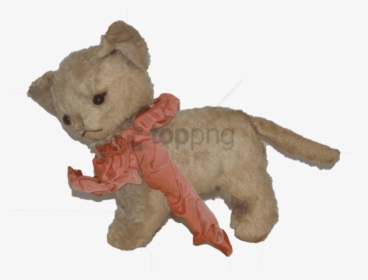 Stuffed Bear Png - Old Toy Cat Png, Transparent Png, Transparent PNG