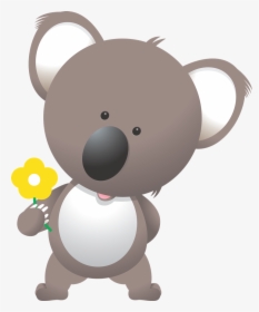 Download Koala Png Transparent Images Transparent Backgrounds - Cute Animal Flower Cartoon Png, Png Download, Transparent PNG