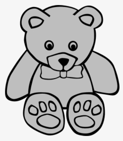 Aman Bear Svg Clip Arts - Stuffed Toy Black And White, HD Png Download, Transparent PNG