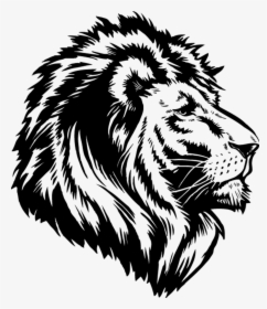 Lion T-shirt Clip Art - Black And White Lion Transparent, HD Png Download, Transparent PNG