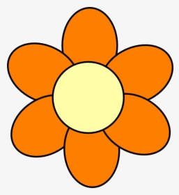 Orange Flower Clip Art - Clip Art Flowers Orange, HD Png Download, Transparent PNG