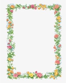 Flower Frame Clipart - Floral Border Clip Art, HD Png Download, Transparent PNG