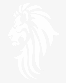 Lion - Black And White Lion Cartoon, HD Png Download, Transparent PNG