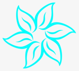 Aqua Lotus Flower Clip Art Vector Online Royalty Free - Aqua Flower Clipart, HD Png Download, Transparent PNG